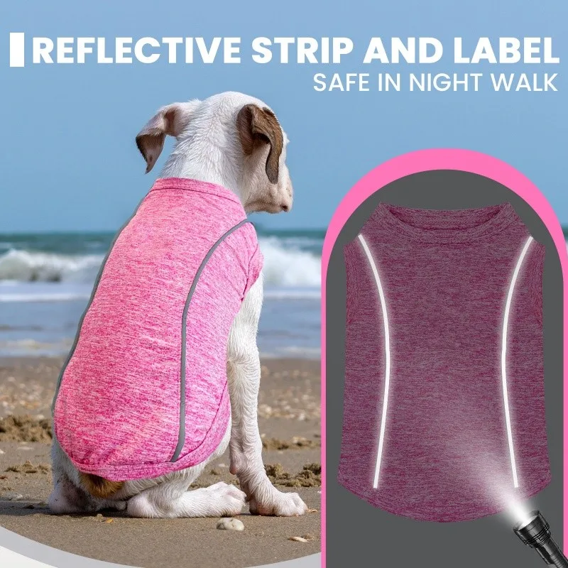Summer Thin Dog Vest Reflective Dog Sleeveless Clothes Breathable Puppy Shirt Luxury Cat Vest Pet Sunscreen Clothes Dog Pullover
