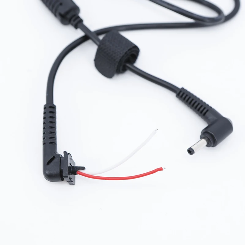 Black DC Cable 4.0x1.7mm Notebook Power Adapter Cord For Laptop 20awg 5A 2pin repair extend wire end