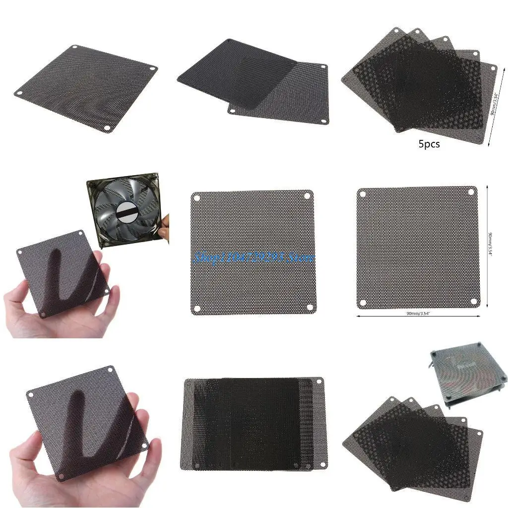 

Y2GD Cuttable Computer Dust Filter Mesh Black PC for Case Fan Cooler Dustproof Cover