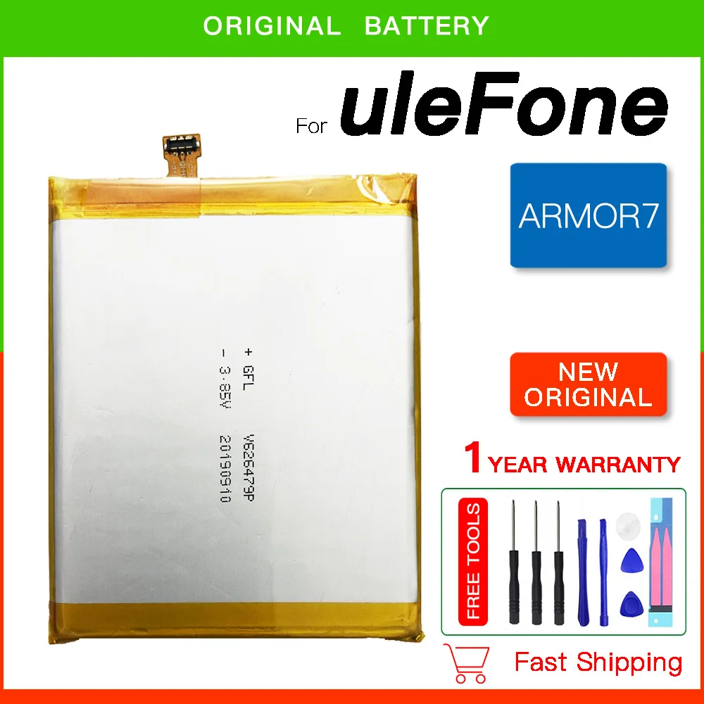 100% Original New Replacement Battery For Ulefone Armor 2 3  7 X3 Gemini POWER 2 5 S1 S7 S8 Pro Rechargeable Batteries Batteria