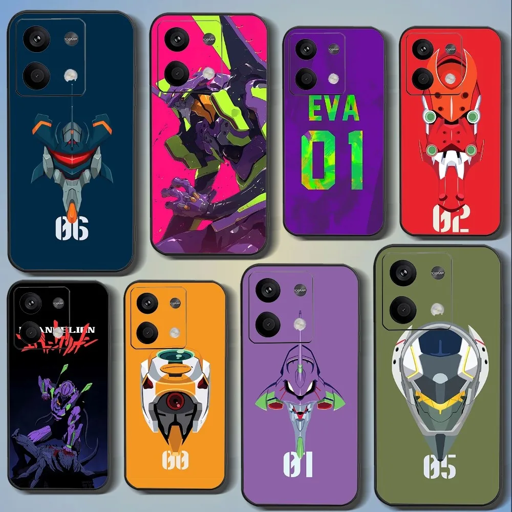 Anime E-Evangelion Phone Case For Xiaomi 11 Redmi Note 11 5G 8T 9A 9 10T Note8Pro Note9 12SUltra Black Case