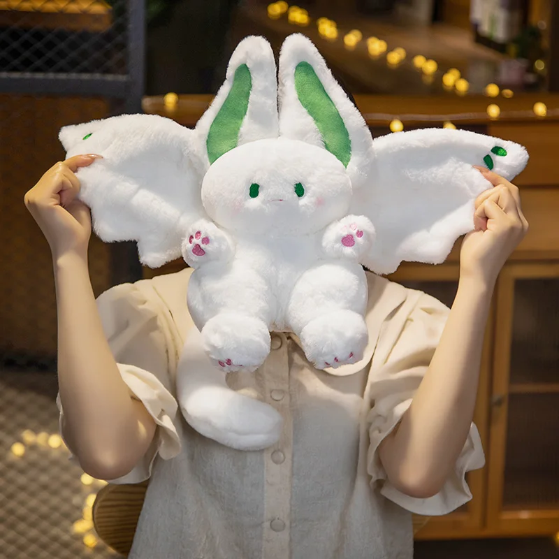1 قطعة لعبة أنيمي الروح أرنب أفخم تحلق أجنحة الخفافيش الأرنب لعبة محشوة مانتا Aniamls بلوشي أنيمي دمية الاطفال فتاة هدية عيد ميلاد