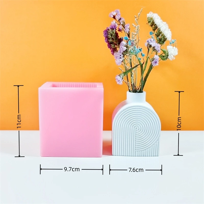 DIY Epoxy Resin Silicone Vase Mould Face Flower Pot Concrete Gypsum Clay Pouring Silicone Mould Home Gardening Decoration Gift