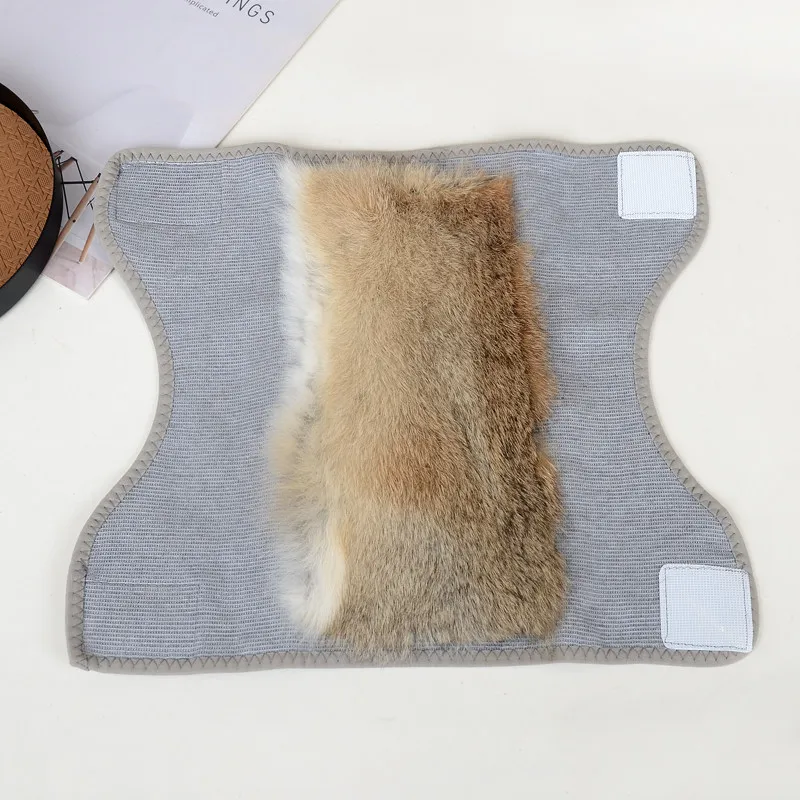 Knee Pad Leg Warmer Solid Natural Rabbit Fur Women Knee Sleeve Leg Warmer Knee Pads For Winter