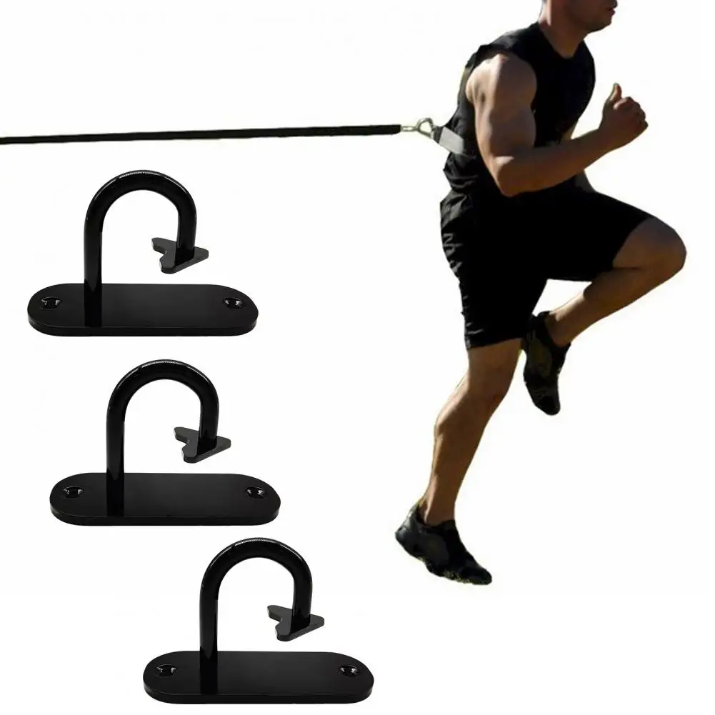 3Pcs Wall Mount Workout Hooks Iron Strong Pulling Force Hooks Strength Training Physical Therapy Exercise Band Hook