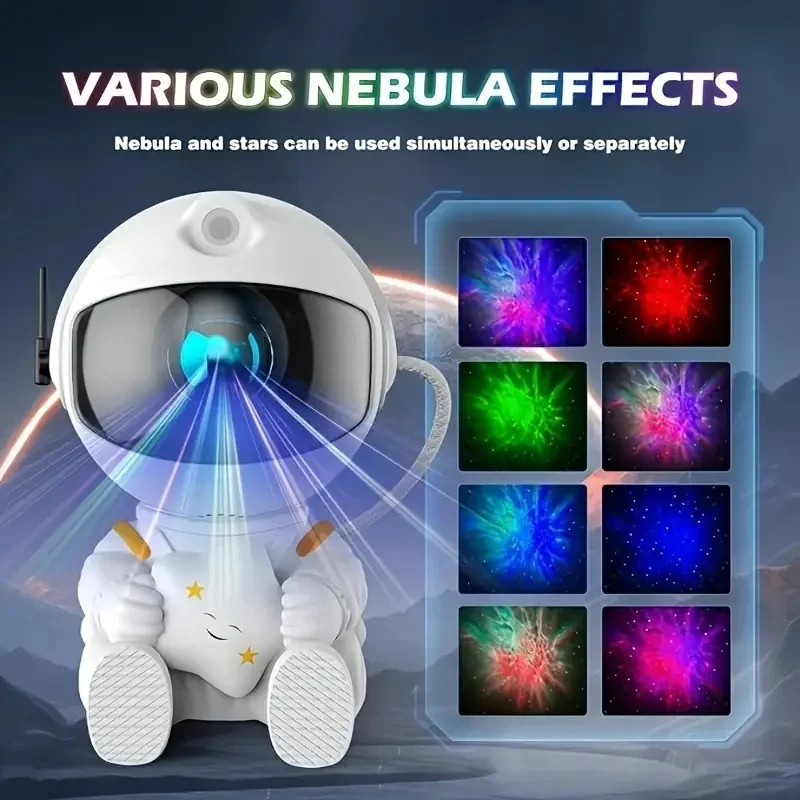 Dreamy Spaceman Nebula Night Light: alimentado por USB, Control remoto ajustable, dormitorios imprescindible para el regalo sorpresa!"