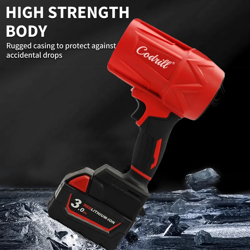 Pro Milwaukee Violent Blower 30000RPM Turbo Jet Fan Elektrický vzduchový prachovka Rychlost větru Turbo dobíjecí s lehkým čištěním auta - náhled 6