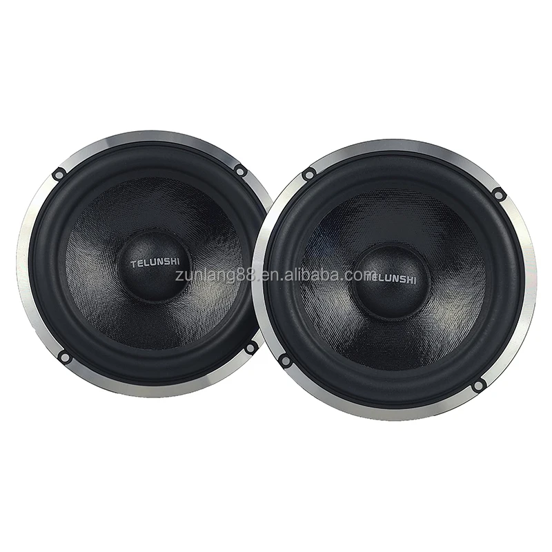 Car Audio Speakers Component 6.5 Inch Mirange Bass Woofer Dome Tweeters RMS 60W Full Range 2-way Car Sound Component Speaker