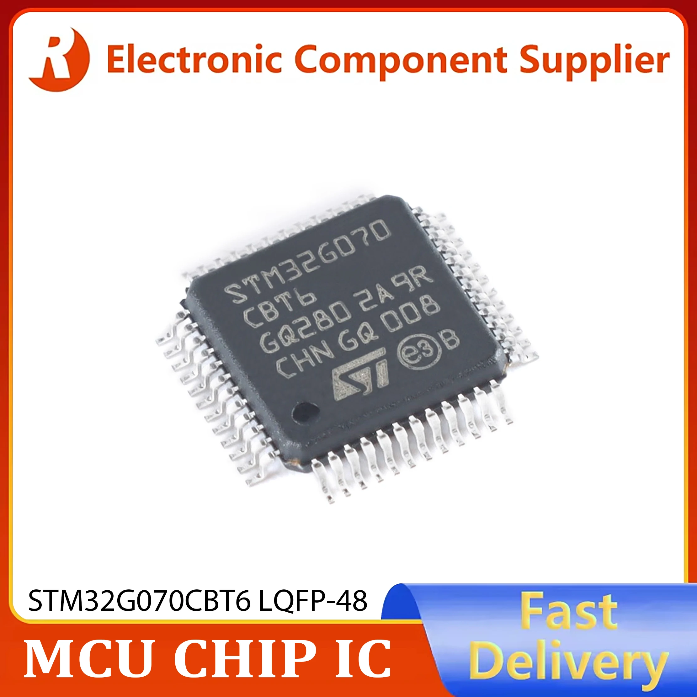 2pcs Brand new, factory-sealed STM32G070CBT6 LQFP-48 ARM Cortex-M0+ 32-bit microcontroller - MCU