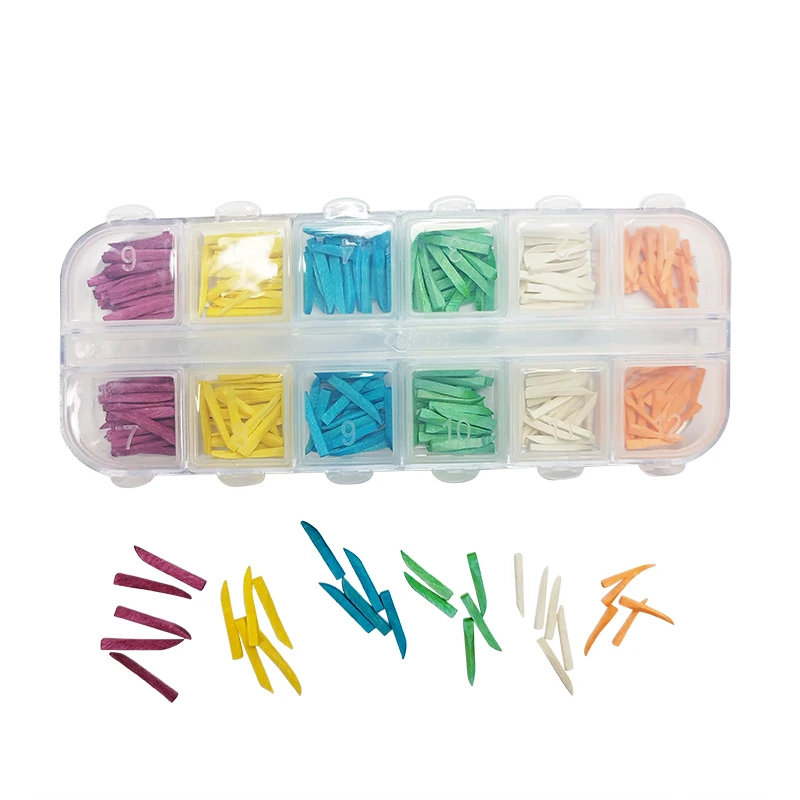 240pcs/box Dental Wooden Wedges Dental Materials Colorful Disposable Fixing Wedges Interdental Composite
