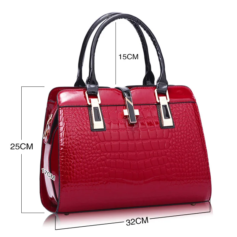 New fashion crocodile pattern women\'s handbag large capacity Versatile Single Shoulder Bag Messenger Bag