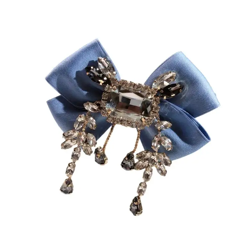 

Винтажная брошь в британском стиле из сплава с стразами и бантом, элегантный аксессуар для пальто