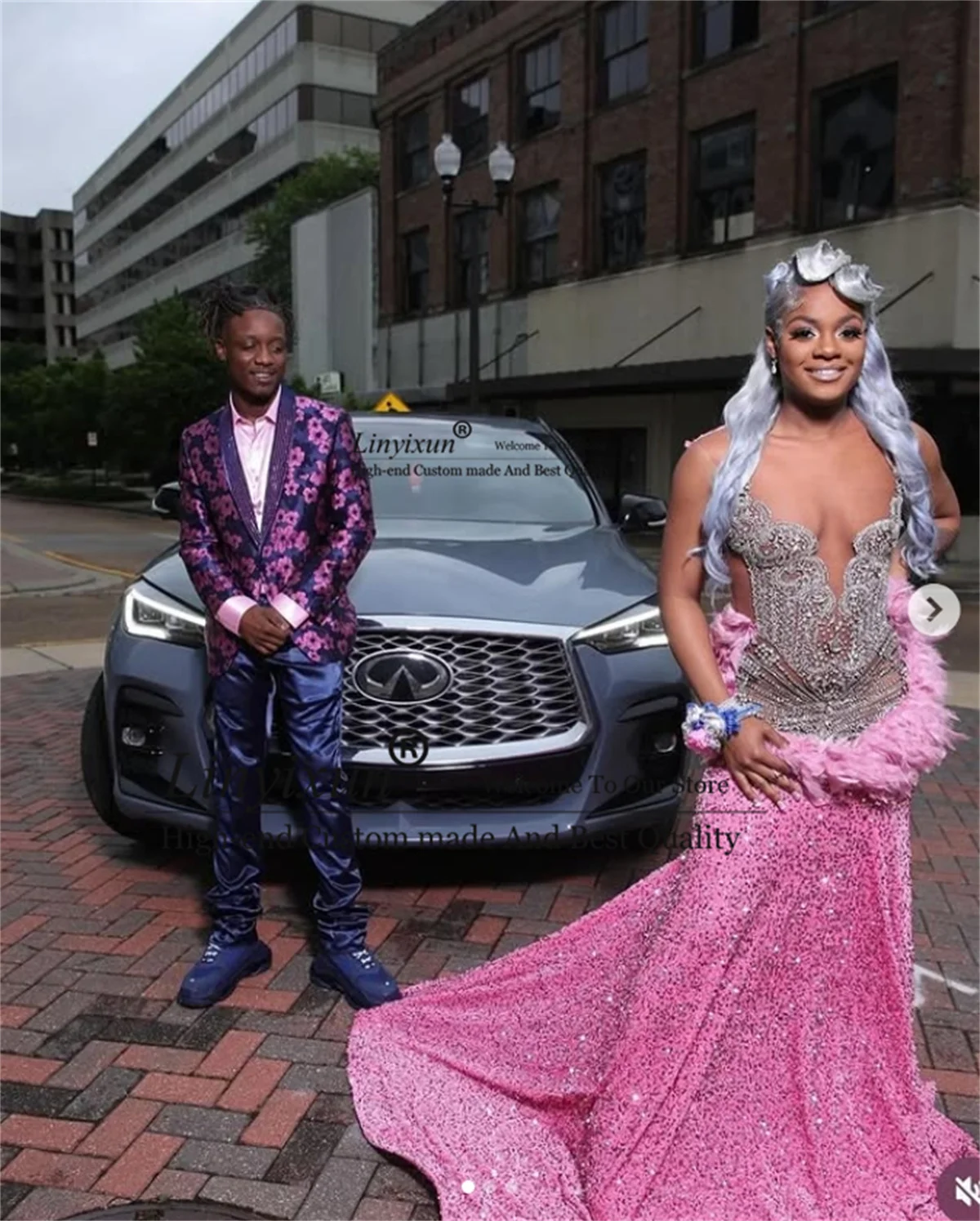 

Glitter Velvet Sequins Mermaid Prom Dresses Long Customized Feathers Robe De Bal Luxury Beaded Crystals Evening Party Gowns