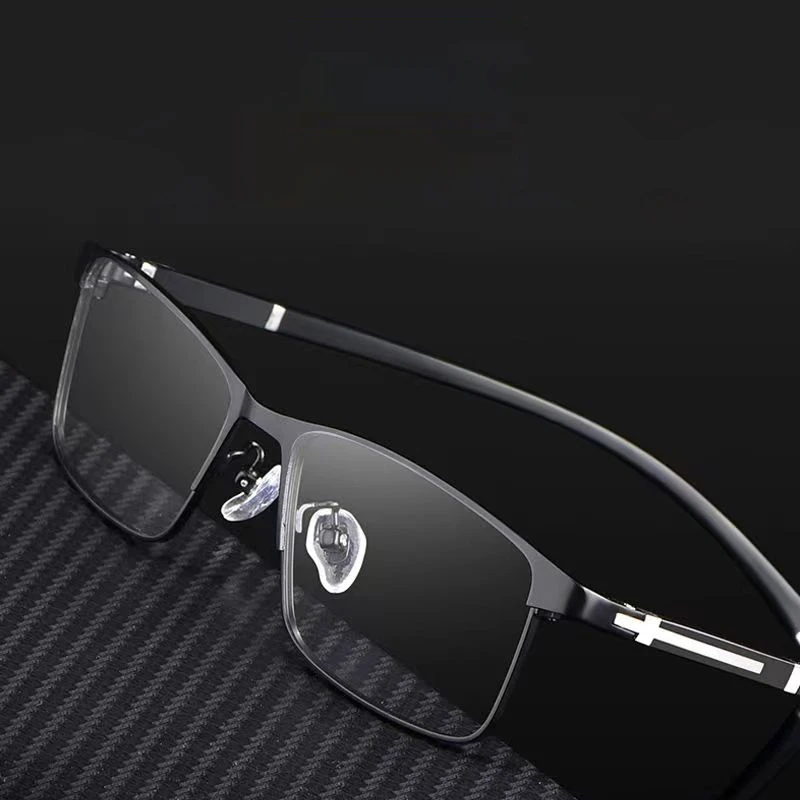 Photochromic Progressive Multifocal Reading Glasses Men Anti Blue Ray Goggles Comfort Flexible Legs Hyperopia Presbyopia Glasses
