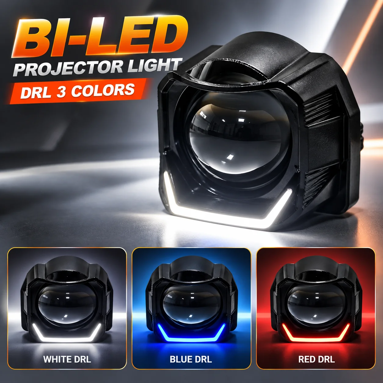 3.0 Inch Projector Lens Shroud Cover LED Angel Eye Accent for Headlight Retrofit Show Cars Car Owners and Custom Lighting Shops
