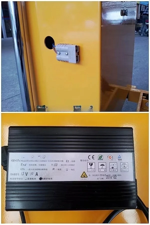 Small electric lift table, 350 kg. Capacity, 1300 mm. Maximum height, DC12V power supply