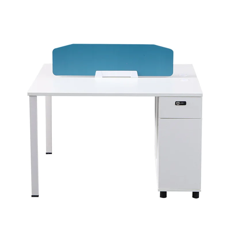 Staff desk for 4 people, simple and modern, office computer desk