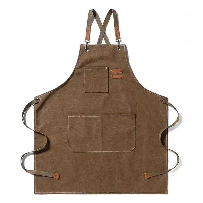 

New Fashion Canvas Kitchen Apron for Women & Men - Chef Work Apron for Grill, Restaurant, Bar, Cafe, Beauty & Nail Studios