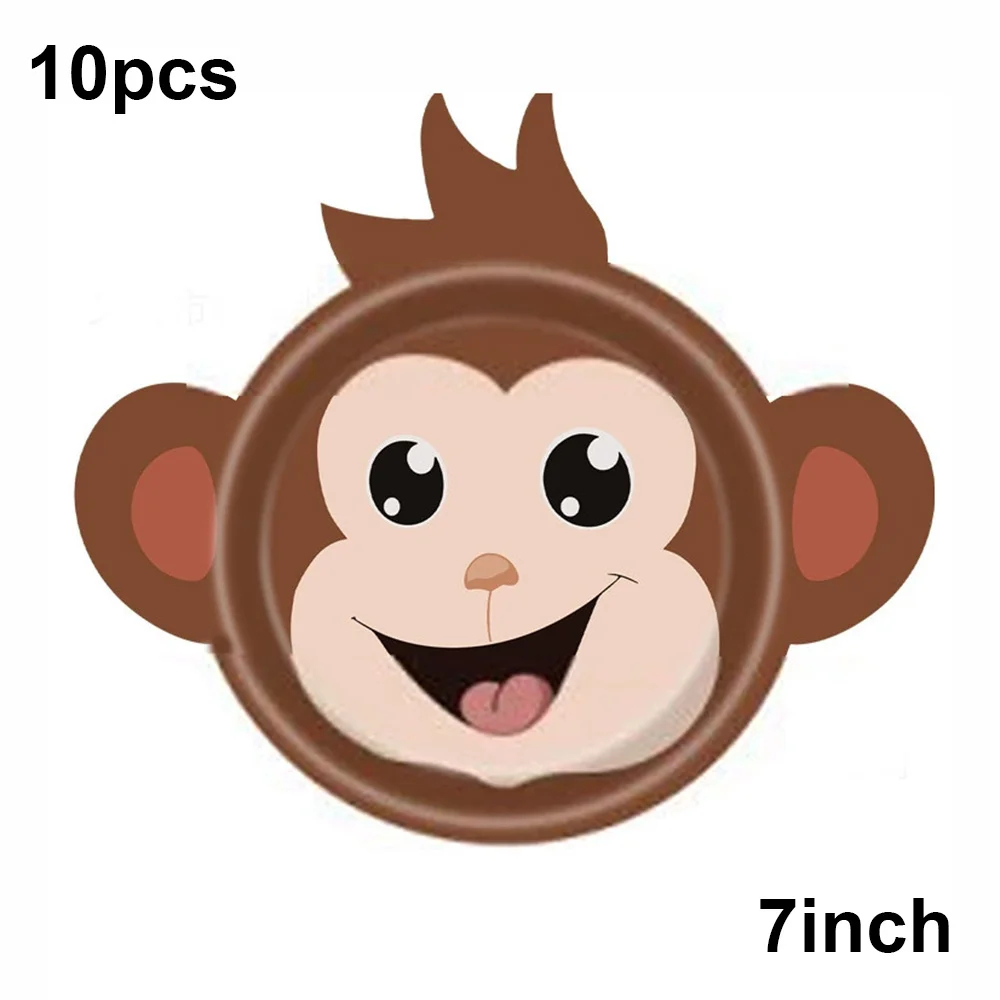 Affen-Folienballons Tier-Partyballons Cartoon-Waldtiere Dschungel-Safari-Thema Kindergeburtstags-Partydekoration ﻿ – Detail 3