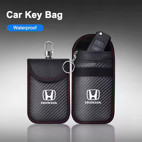Car Key Case Signal Blocker Bag RFID Shielding Pocket For Honda Civic FIT Accord Prelude CRV 5th City CRZ CRX Jazz HRV Pilot