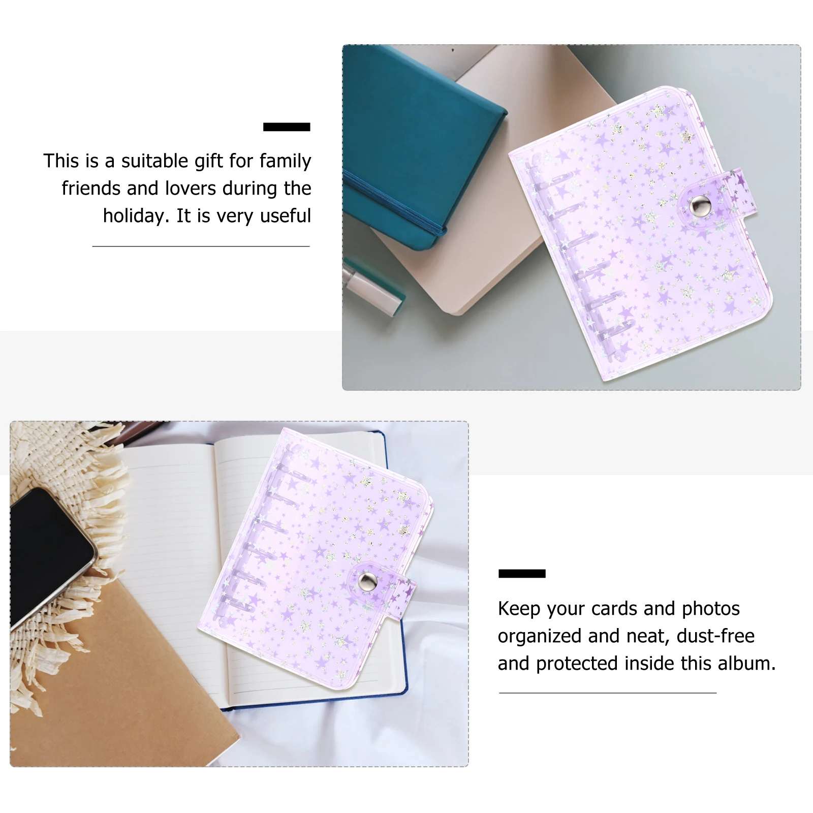 

Pvc Loose Leaf Notebook Cover Office School Supply Binder Clear Journal Planner Shell For Teachers Students Lightweight
