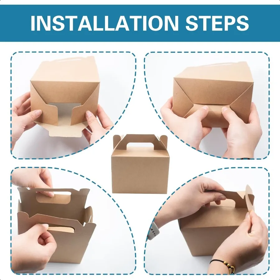 24 PCS Adopt a Puppy Favors Boxes with Windows Foldable Kraft Paper Candy Gift Boxes Decorations for Gift Giving Dog Birthday P