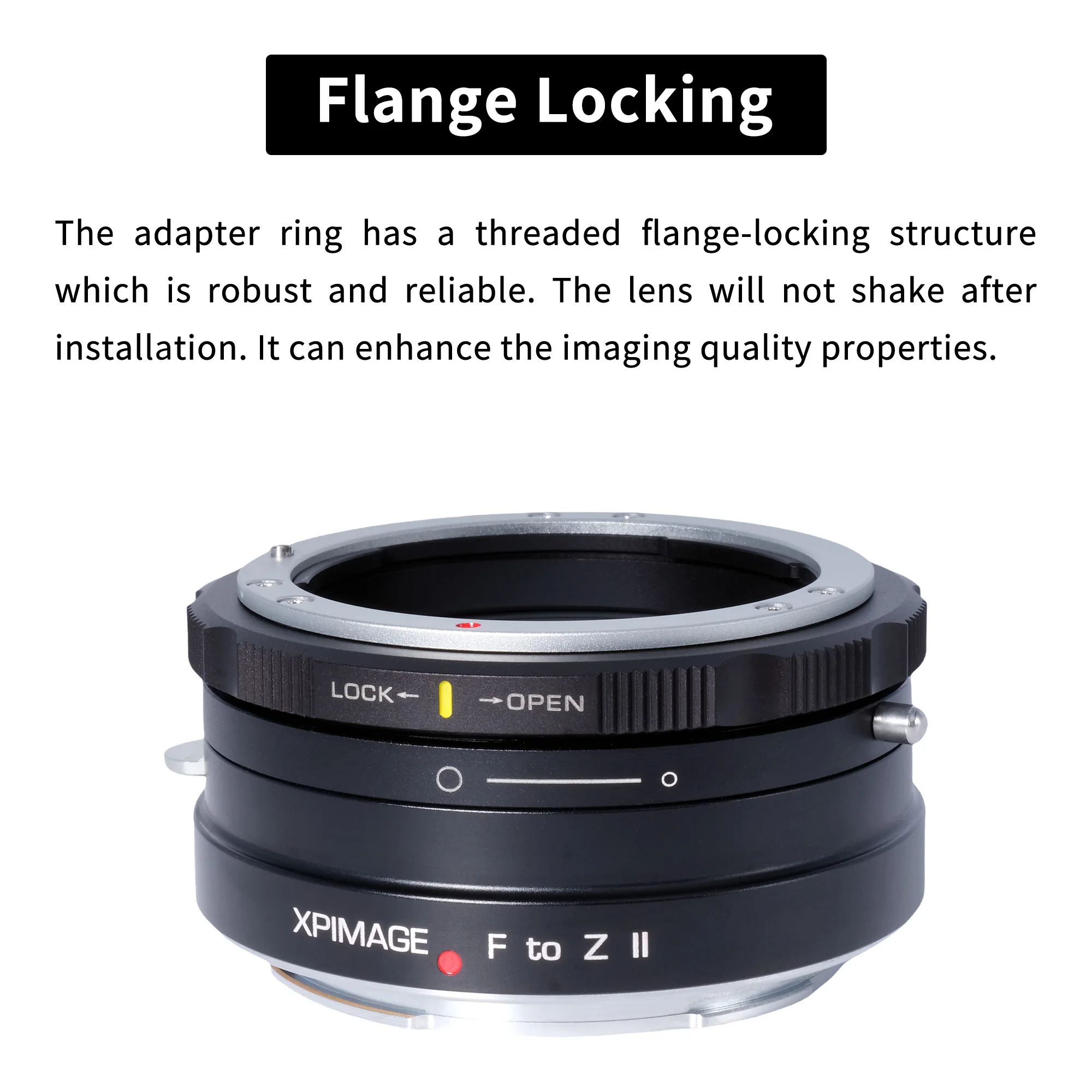 XPIMAGE F to Z Lens Mount Adapter Ring Compatible with Nikkor F AI AIS Lenses for Nikon Z Mirrorless Digital Cameras Z5 Z6 Z7 Z8