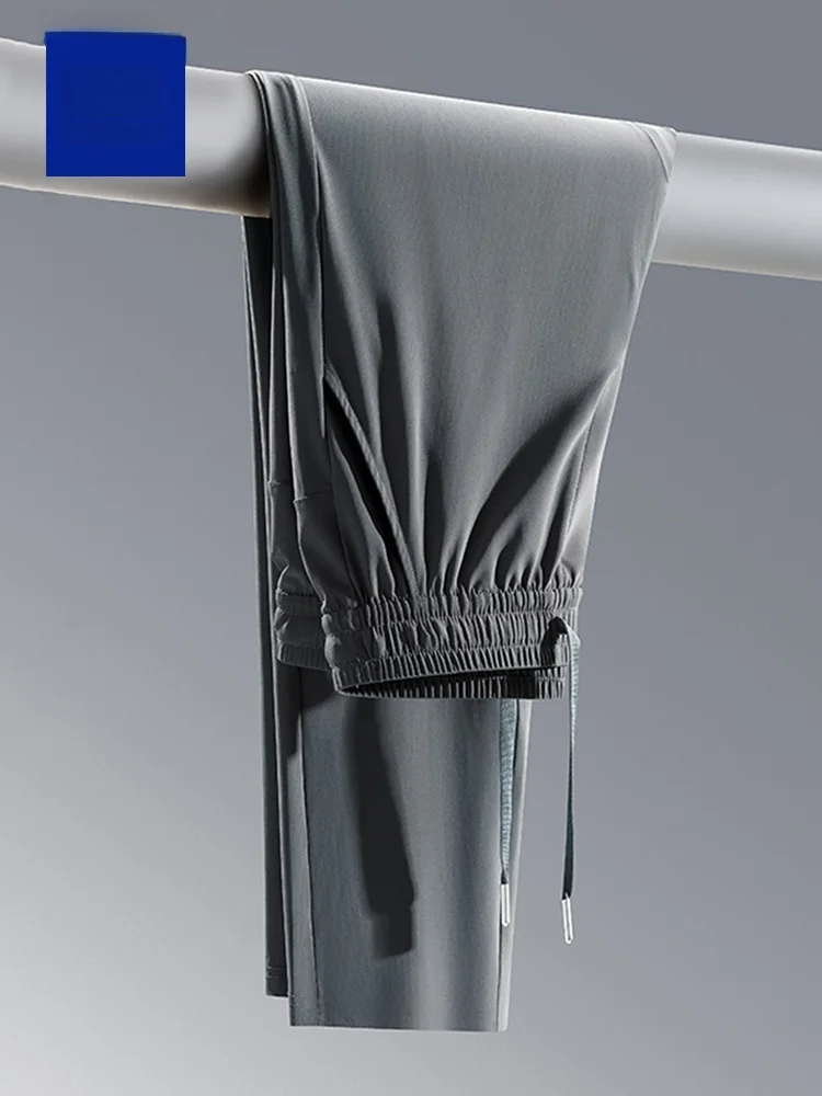 

Летние спортивные брюки Lormen из ледяного шелка: тонкие, дышащие, быстросохнущие, прямого кроя, повседневные, приятные к коже, с охлаждающим эффектом