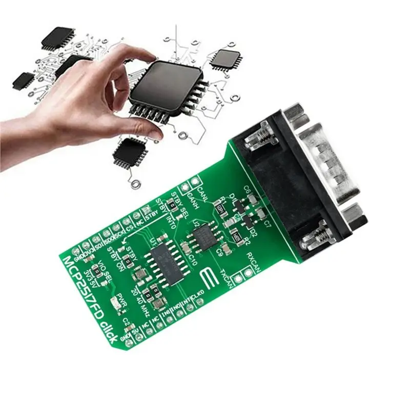 RISE-MIKROE-2379 MCP2517FD Click Mikroe Development Board