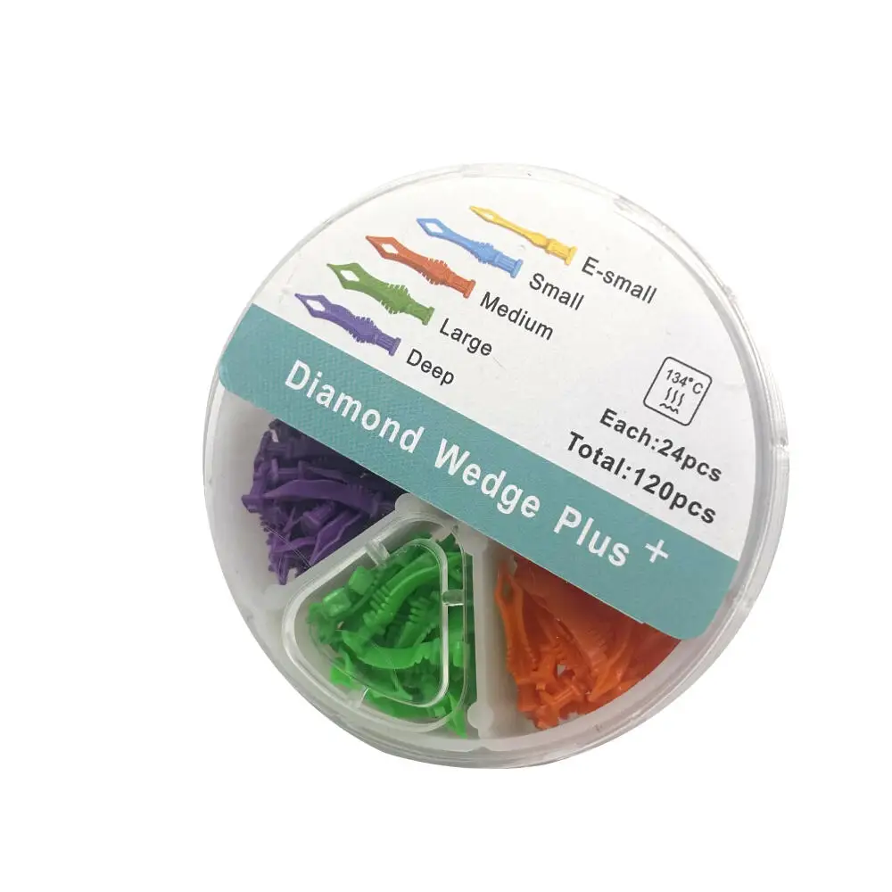 Dental Diamond Plastic Wedges for Sectional Matrix System Composite Restoration and Contact Point Control