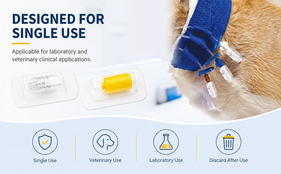 Heparin-Kappe für IV-Einwegkatheter, geeignet für Hunde, Katzen und andere Haustiere, Veterinärbedarf – Detail 3
