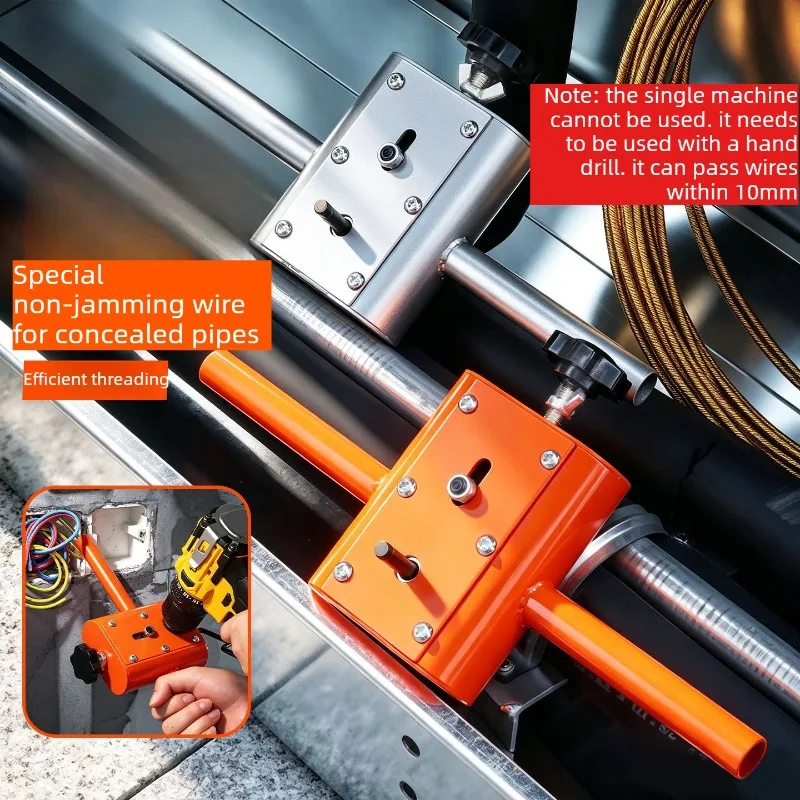 Semi Automatic Wall Wiring Machine Electrician Portable Wire Puller Universal Threading Machine AntiJamming Cable Threading Tool