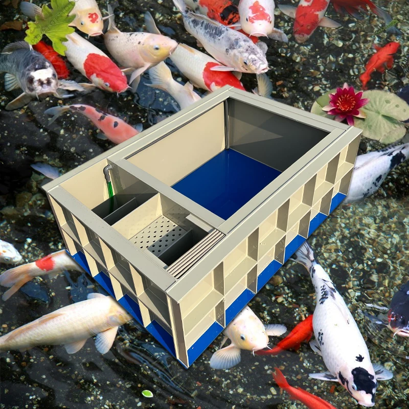

Large thickened koi fish pond central bottom suction fish tank fish pond seafood pond side filter silent filter system breeding