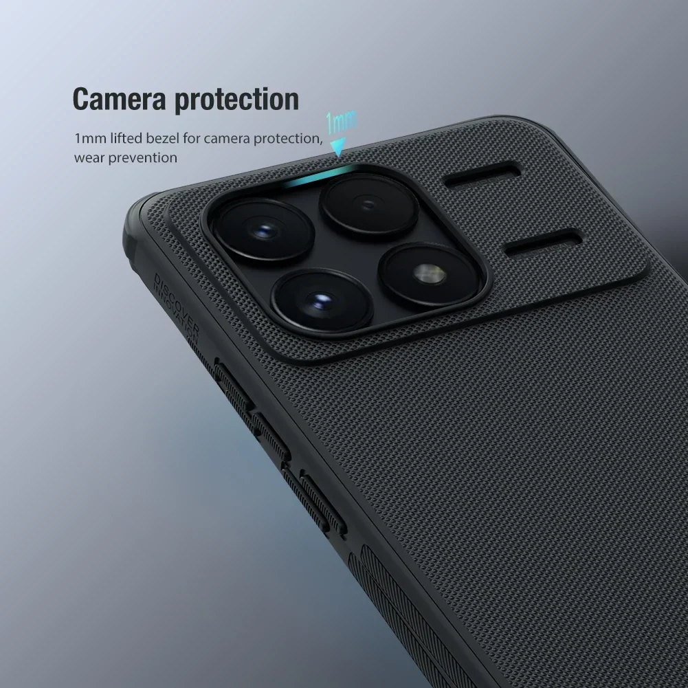 حافظة Nillkin Super Frosted Shield لهاتف Xiaomi Redmi K70 Pro، إطار ناعم من مادة TPU، كمبيوتر صلب، غطاء خلفي مقاوم للصدمات لهاتف Xiaomi Redmi K70