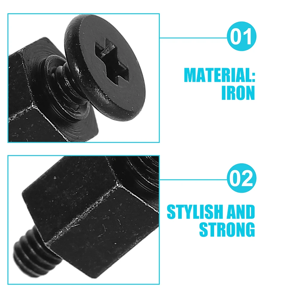

12 Pcs Motherboard Hexagon Head Screws Replacement Iron Laptop Mounting Motherboards