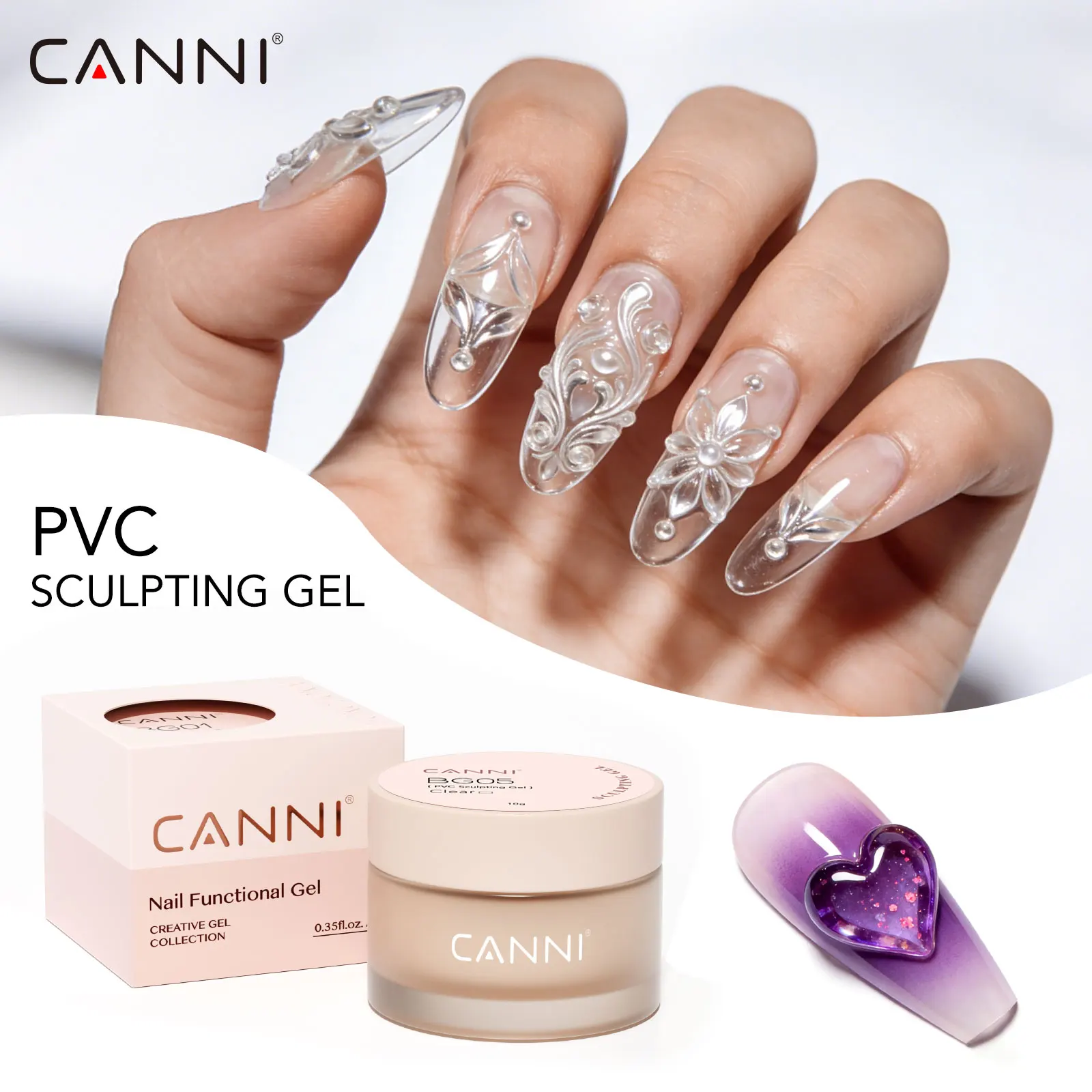 10ml CANNI Neuerscheinung Multifunktionales Gel 5 in 1 Schwarz Weiß Plastergel Ohne Brennen Abziehbares UV-LED-Konstruktionsgel für Nagel-Maniküre – Detail 8