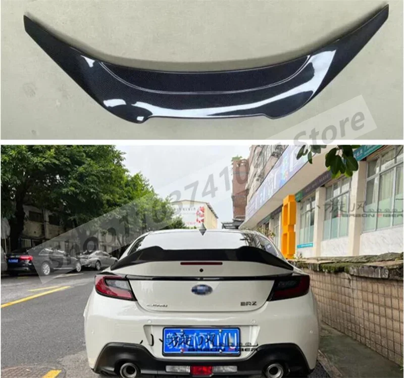 Real Carbon Fiber Rear Wing Lip Diffuser Tail Trunk Spoiler For Toyota GR86 ZA86 / Subaru BRZ 2021 2022 2023 2024 2025