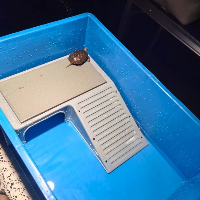 Turtle Tank Large Earth Turtle Terrarium Aquariums Water Turtles Growth Box Household Plastic Side Row Reptile Terrariums