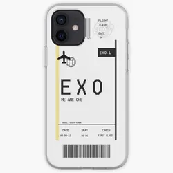 Exo Boarding Pass Iphone Tough Case  Phone Case Customizable for iPhone X XS XR Max 6 6S 7 8 Plus 11 12 13 14 Pro Max Mini Print