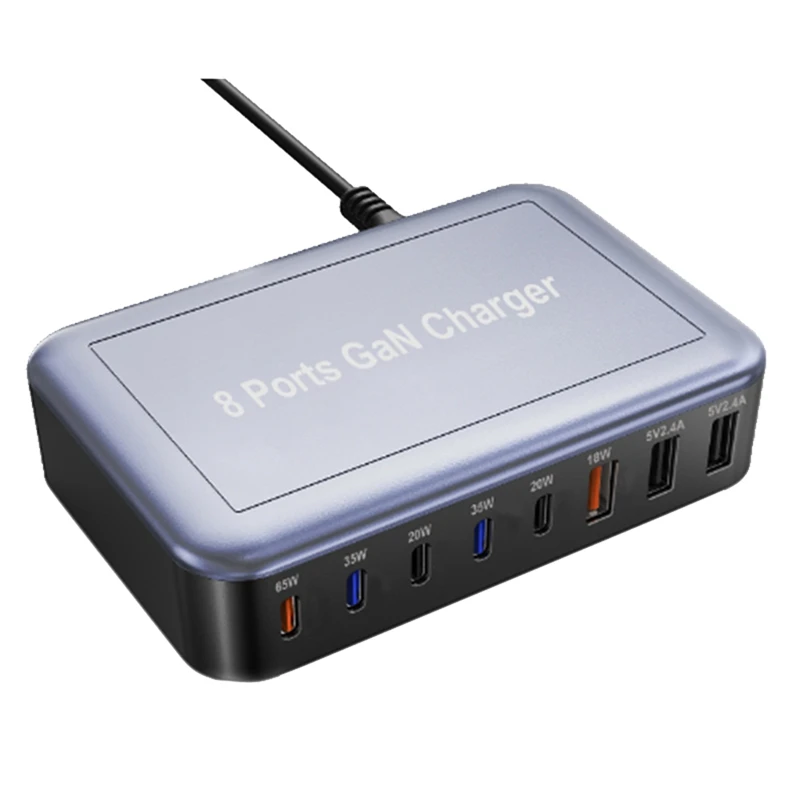 A48R-135W 8-Port USB C Charging Station PD Charger Fast Charger PD65W 45W QC3.0 For Ipad Iphone 14 Samsung Redmi