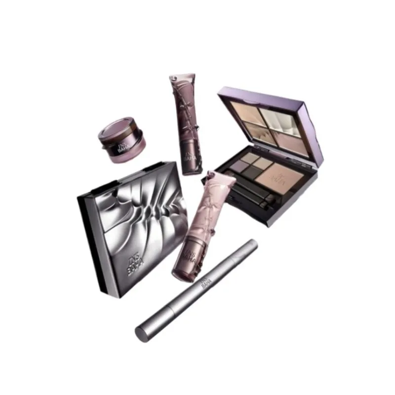 INSBAHA Complete Full Face Makeup Set Lip Gloss,Lip Mud,All-in-One Palette,Dual-Use Blush & Pendant Beauty Collection