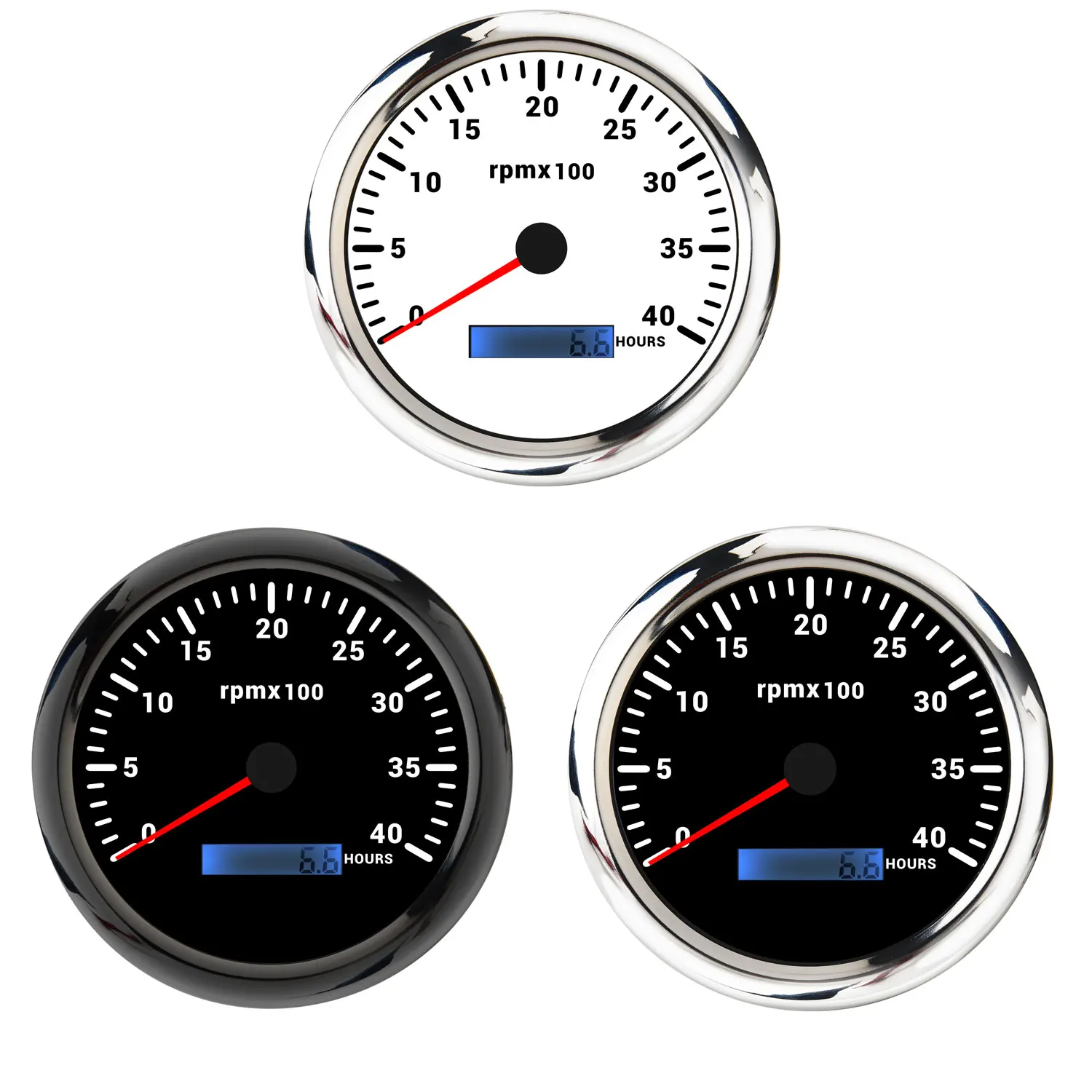 

Автомобильный универсальный 110 мм 4000 об/мин тахометр 7 цветов подсветка с счетчиком часов для яхты фургона лодки 12 В 24 В