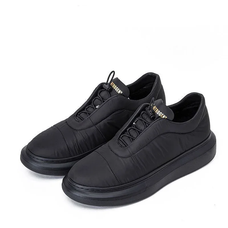 2023 New Plush Warm Cotton Shoes for Men Fashion Lace UP Casual Sneakers Male Platform Winter Cotton Shoes Zapatillas Hombre