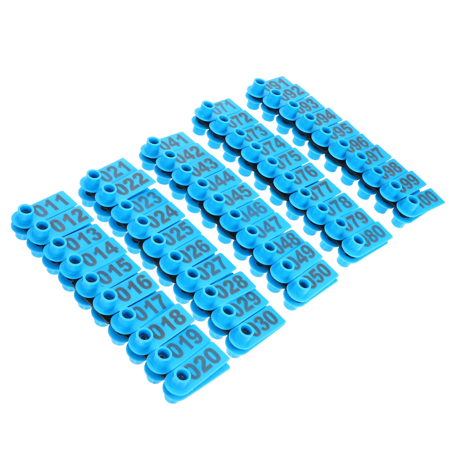 100 قطعة علامات أذن البقرة مرقمة واضحة علامات الأذن الماشية للحيوانات على الماشية الأغنام الماعز مزرعة استخدام مجموعة أدوات أساسية