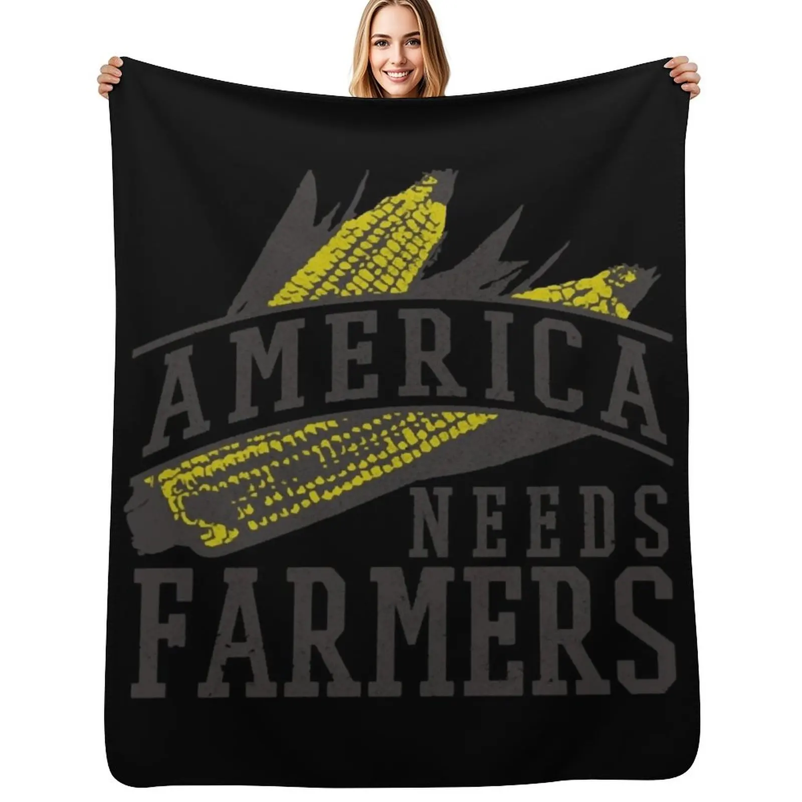 America Needs Farmers Throw Blanket Sofa Soft Beds Large Sofas Sofa Throw Bed Fashionable Blankets