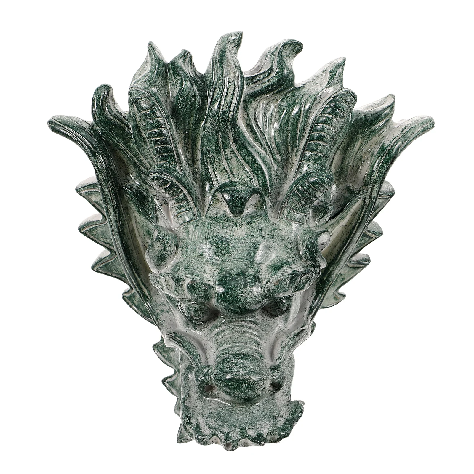

Wall Fountain Resin Large Garden Water Outlet Outdoor Dragon Head Faucet Villa Backyard Ornament Pond Centerpiece Durable Easy