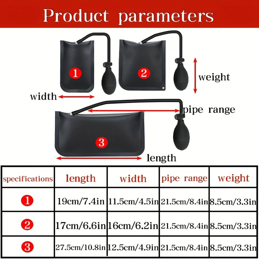 Air Pump Wedges Inflatable Airbag For Door Windows Car Powerful Installation Alignment Repair Tool Door Window Installation