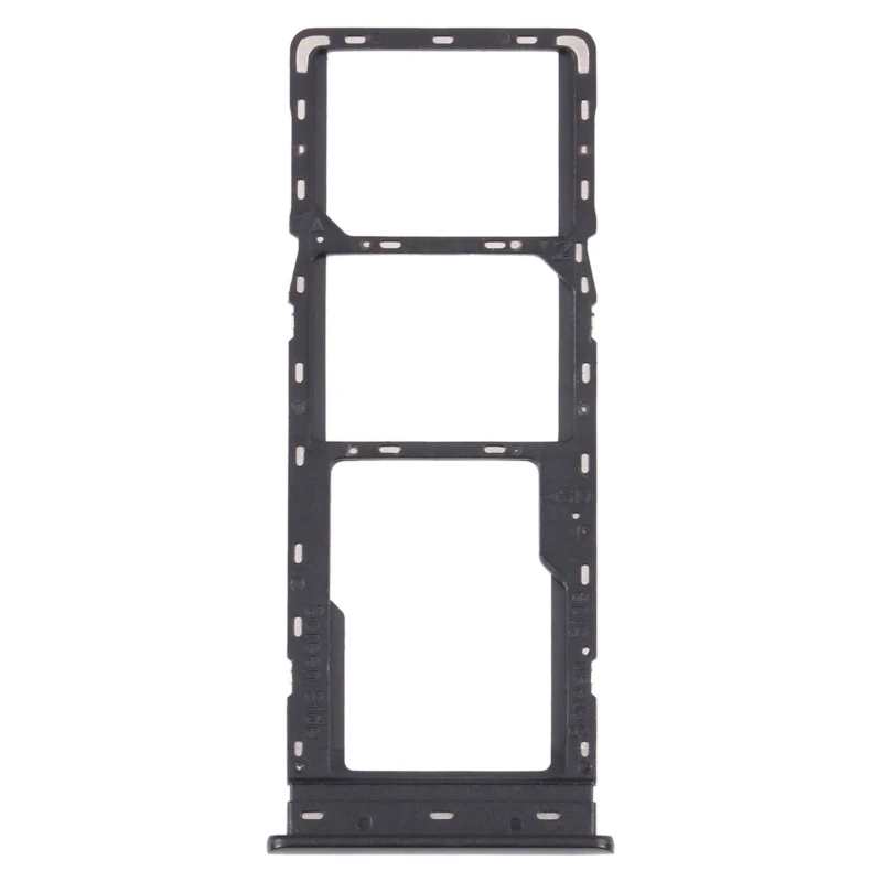 For Tecno Spark 7 Pro SIM Card Tray + SIM Card Tray + Micro SD Card Tray (Black)