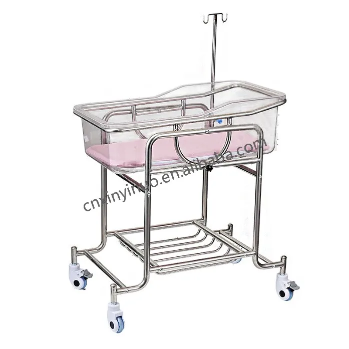 New Design Series Hospital Medical Crib Newborn Baby Bed Neonatal Bed Made of Metal Steel ABS Aluminum Alloy