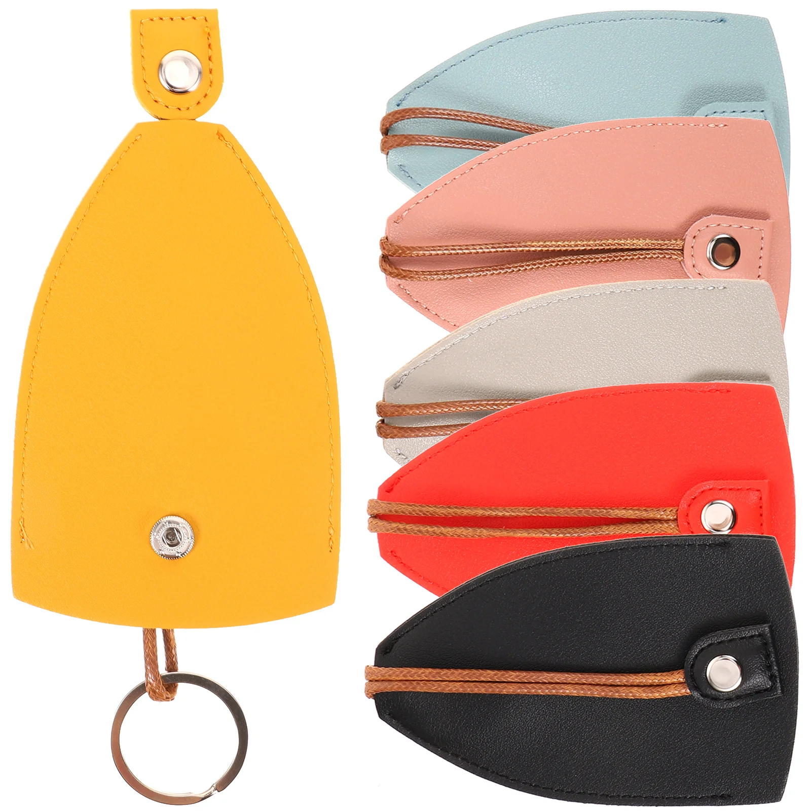 

6pcs Creative Key Bag Protector Keychain Cover Case for Car House Keys Pull-Out Design Durable Lightweight Key Fob Holder Pouch